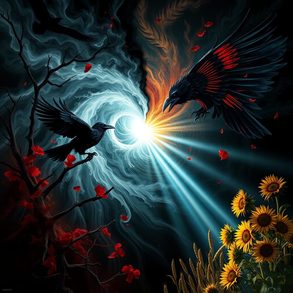 Ethereal Dance of Light and Shadow