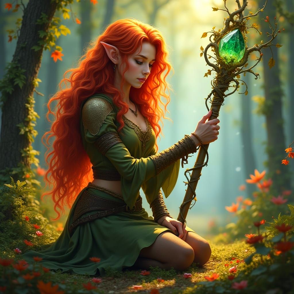 Ethereal Halfling Druid in Autumn Glory