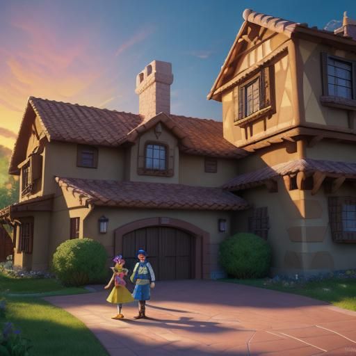 Encanto: Mirabel and Antonio Madrigal 3D Digital Art