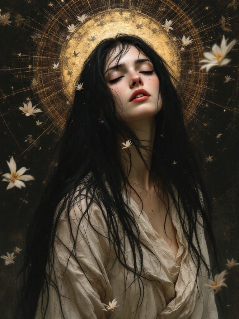 Biblical Saint in an Ethereal Landscape