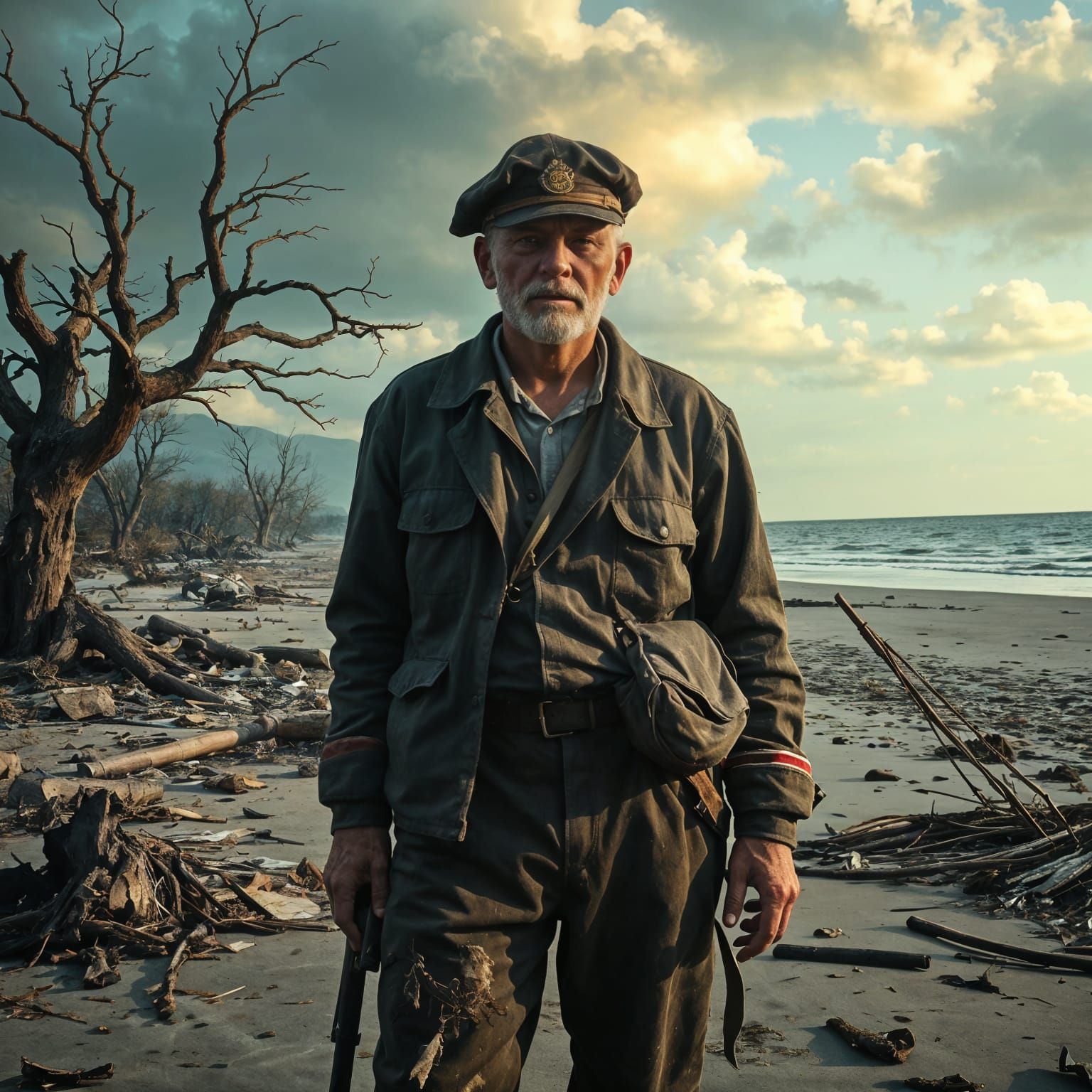 Gritty Scene of Conflict and Survival