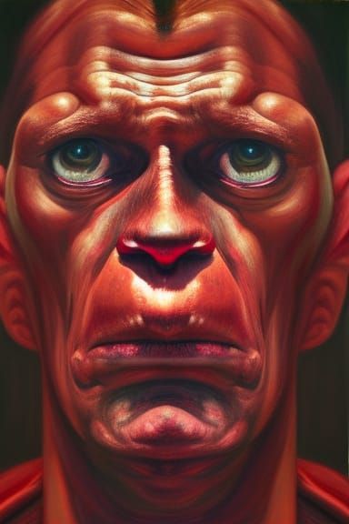 Hank Hill Portrait in Horror Ukiyo-e Style