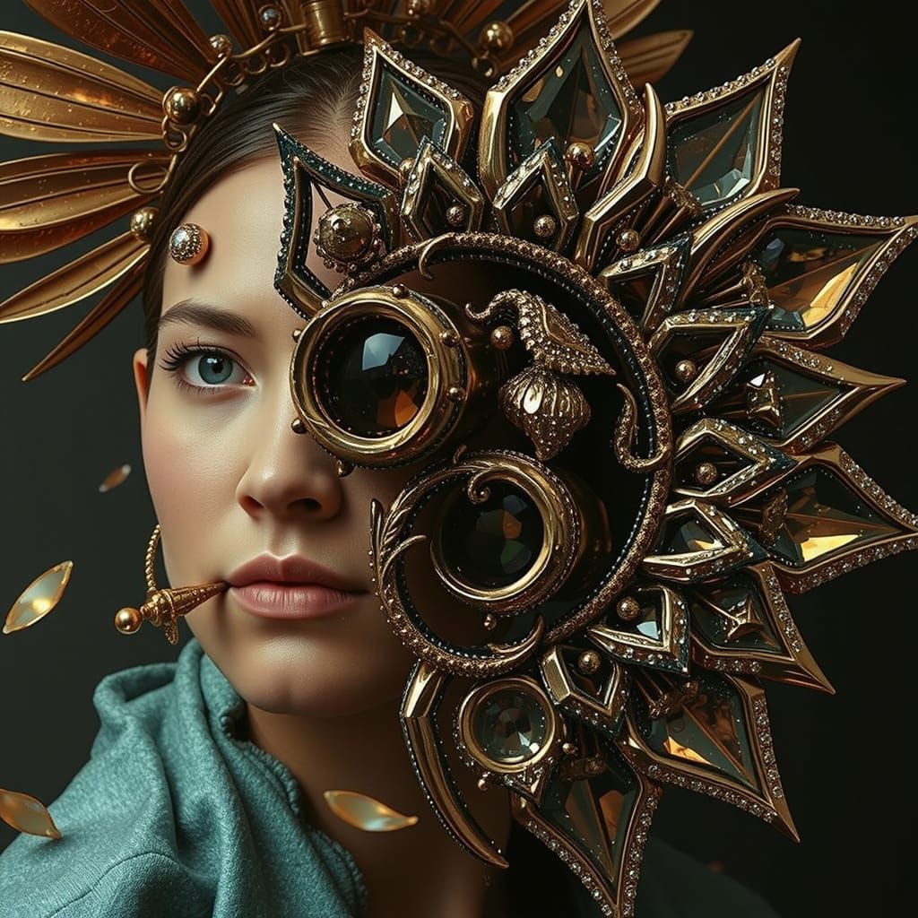 AI Generates Images of Glittering Gold and Glass Objects