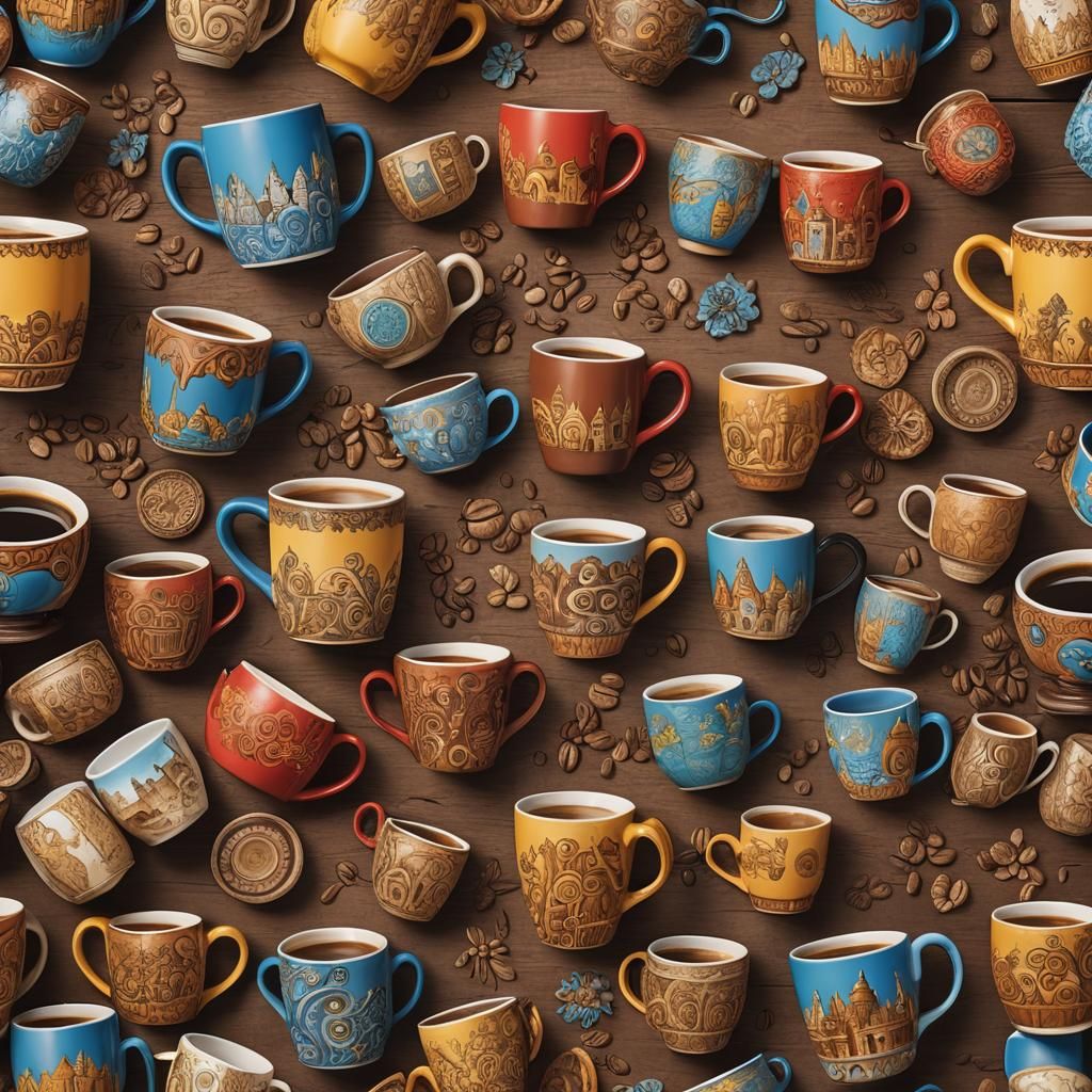 Energetic Coffee Mugs: A Matte Painting