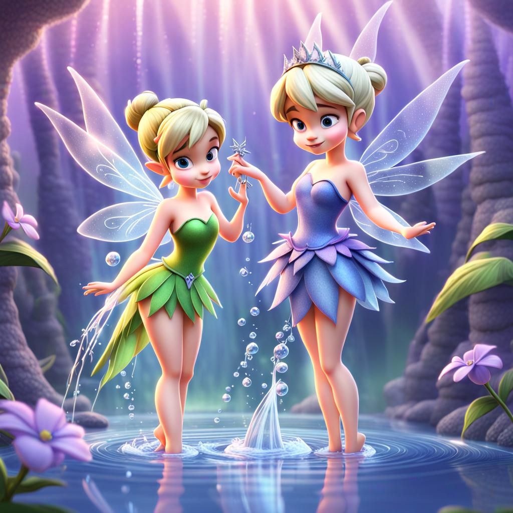 Disney Fairies Group Portrait in 3D Digital Art