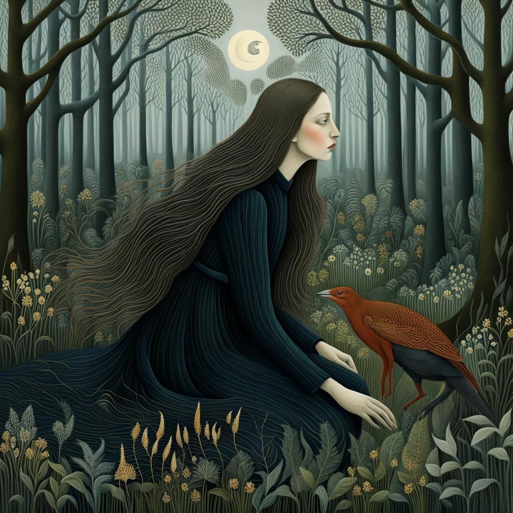 Surreal Collage of Mythological Creatures in Digital Art