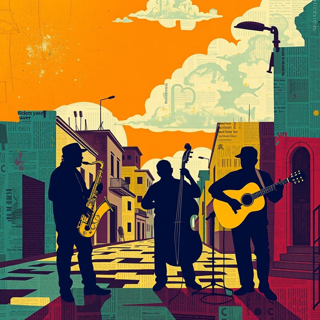 Havana Street Life in Vibrant Pop Art