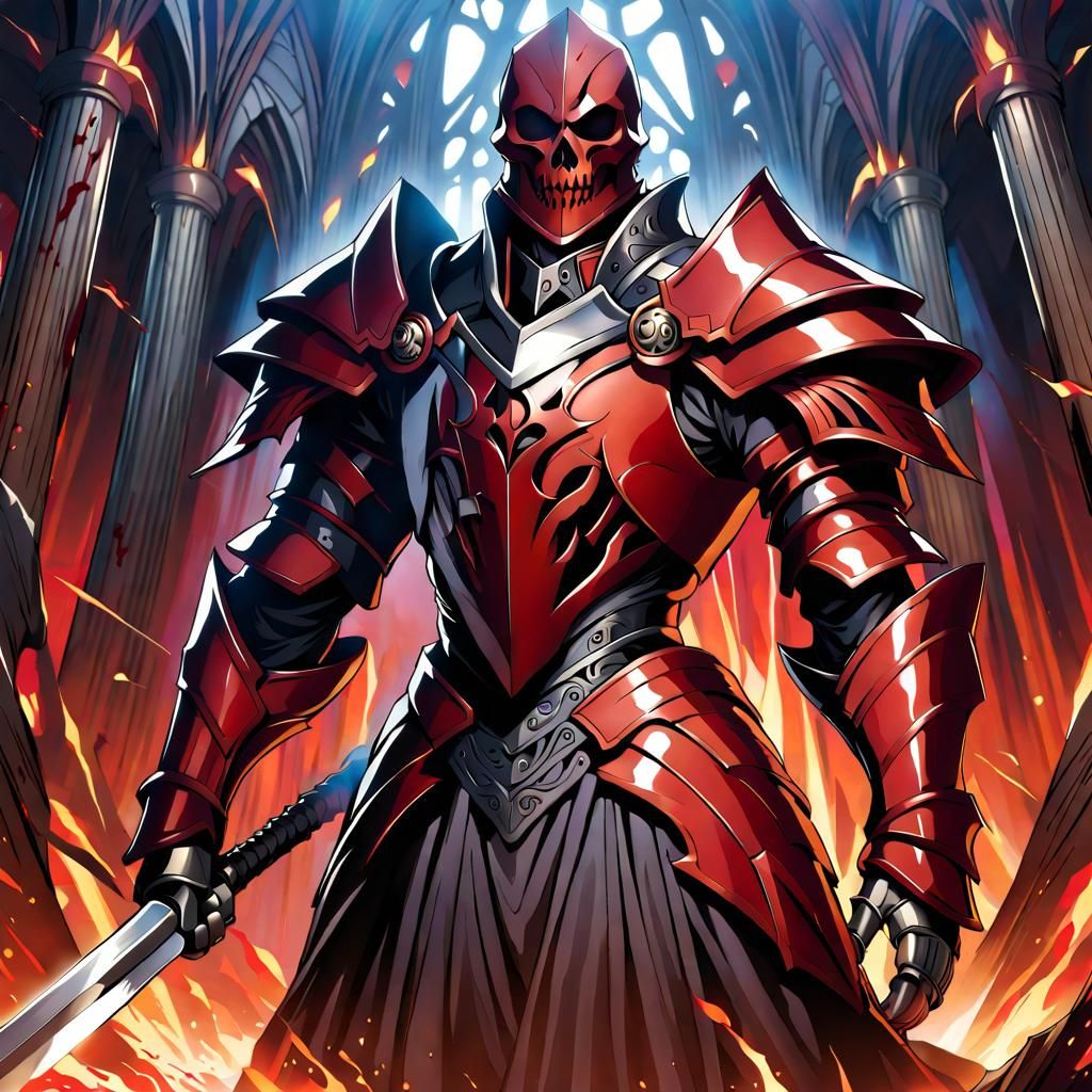 Dark Knight in Berserk Style Armor