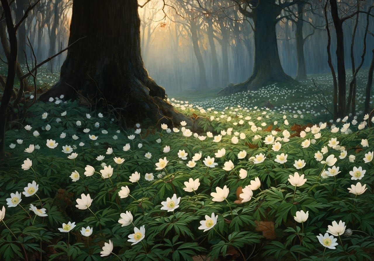 Anemones Under Ancient Tree: Rackham, Griffiths, Friedrich S...