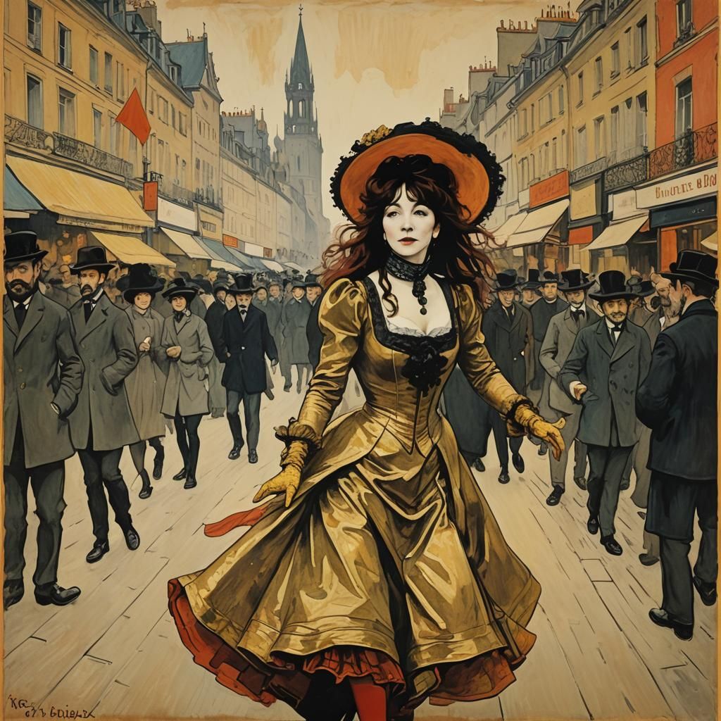 Kate Bush in Toulouse Lautrec Style