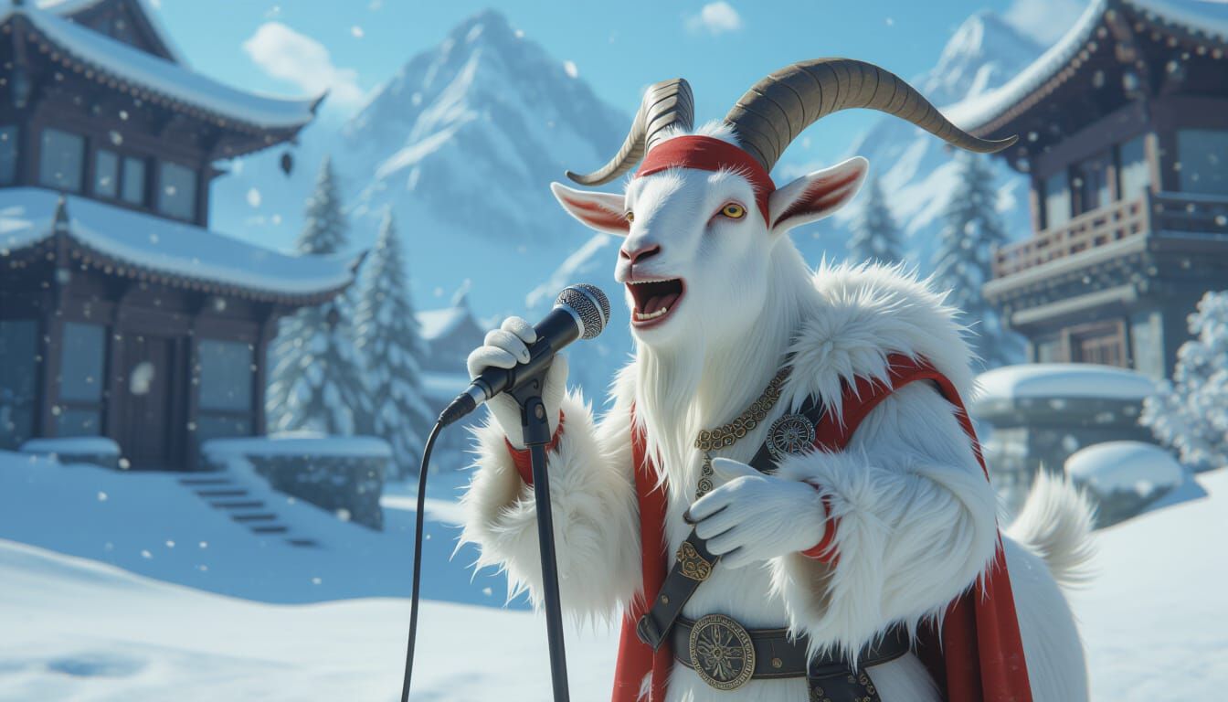 Goat Rocks Out in Heavy Metal Style