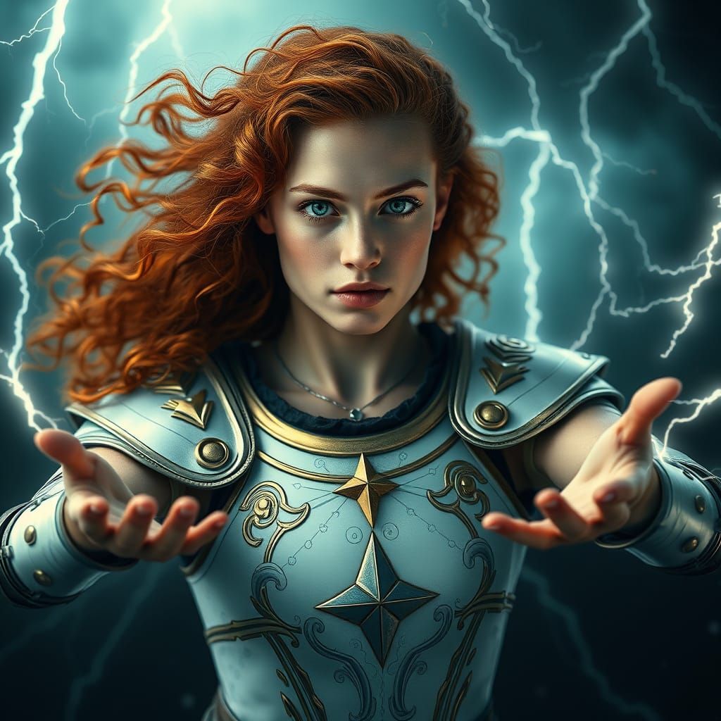 Serene Storm Wielder in Golden Armor