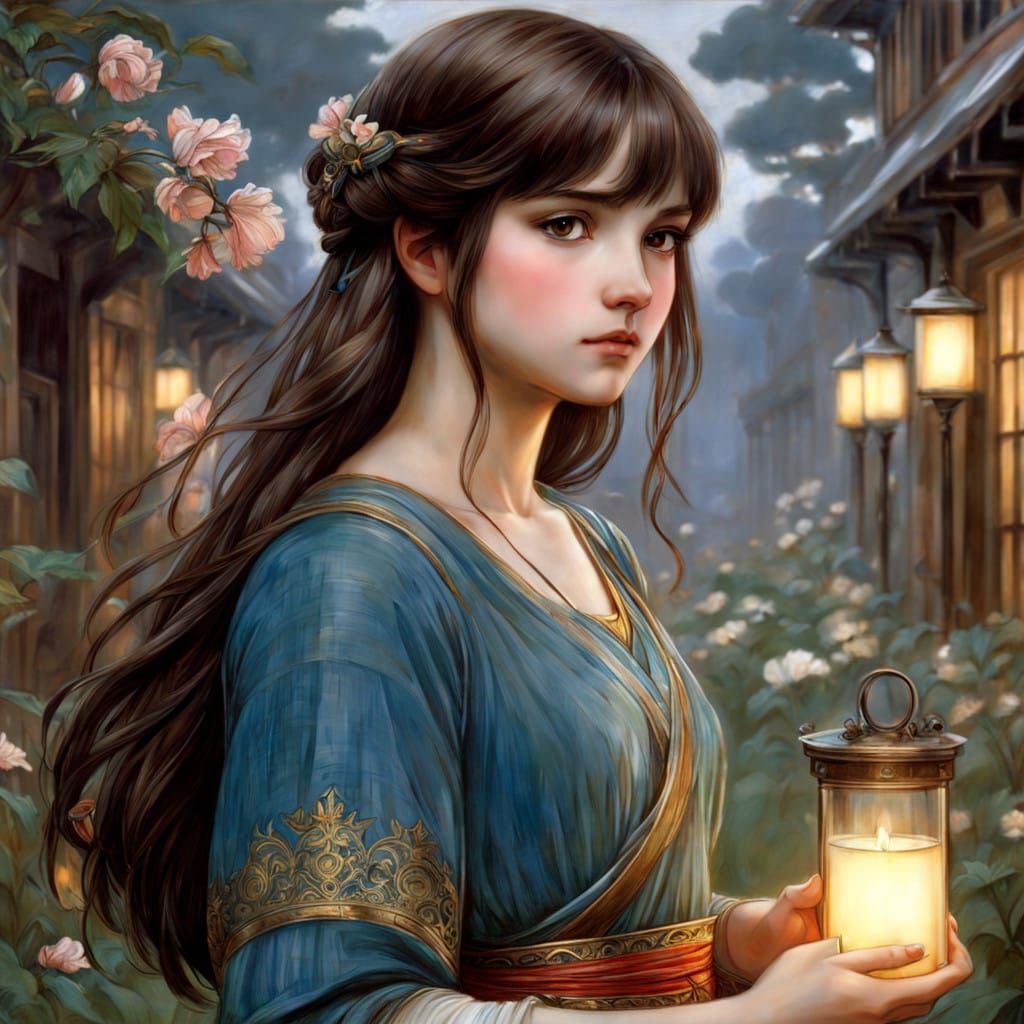 Innocent Angel in Radiant Light