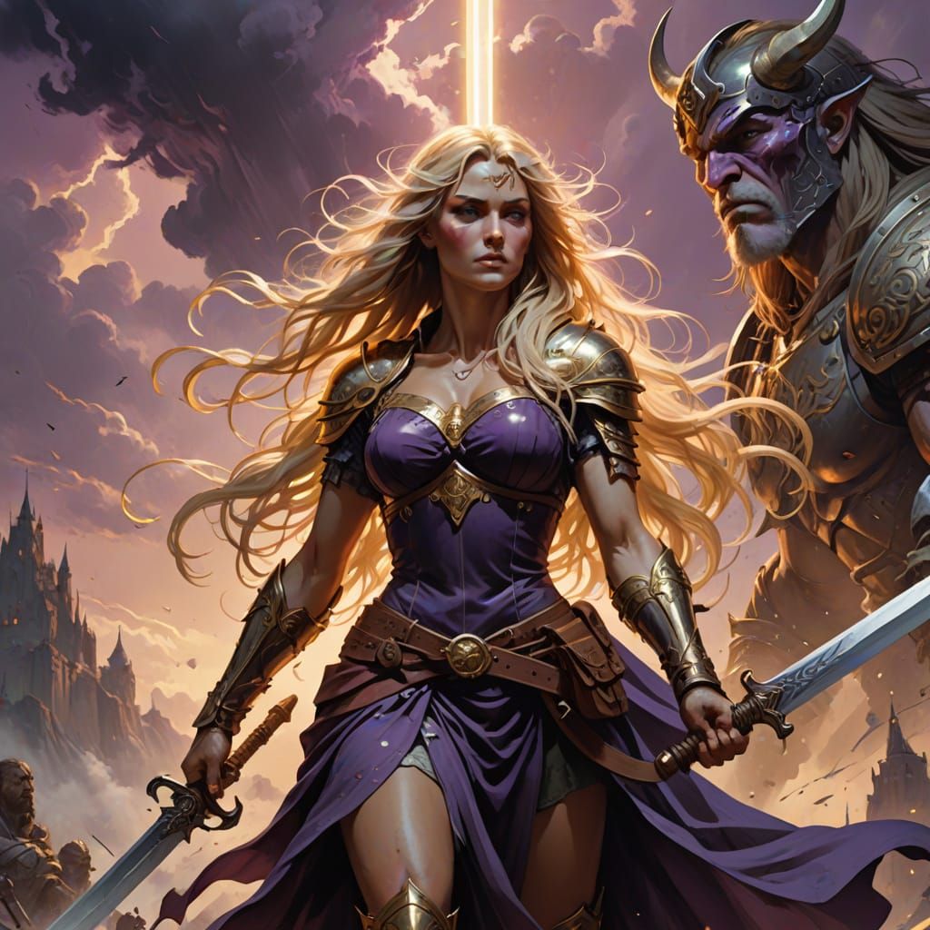 Barbarian Warriors in Dark Fantasy Style