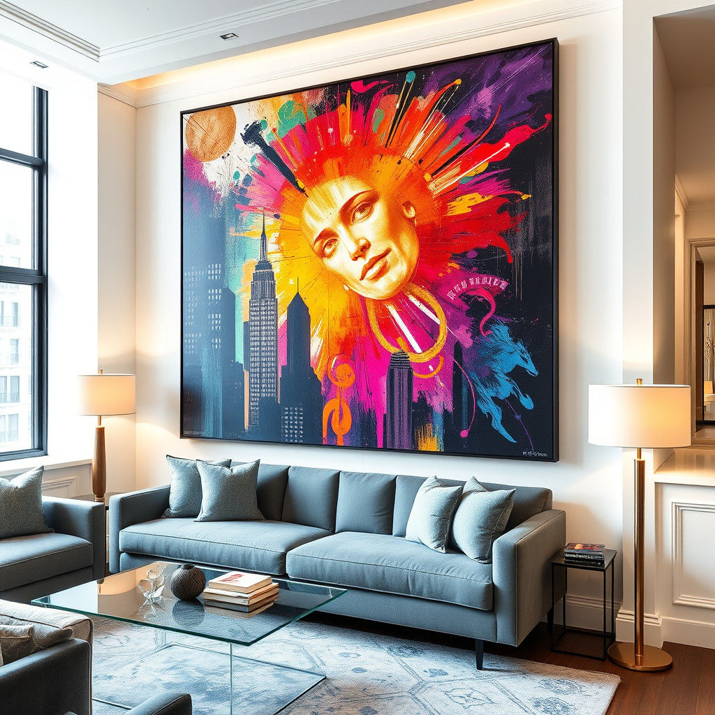 Bold Digital Art for Upscale New York Apartment