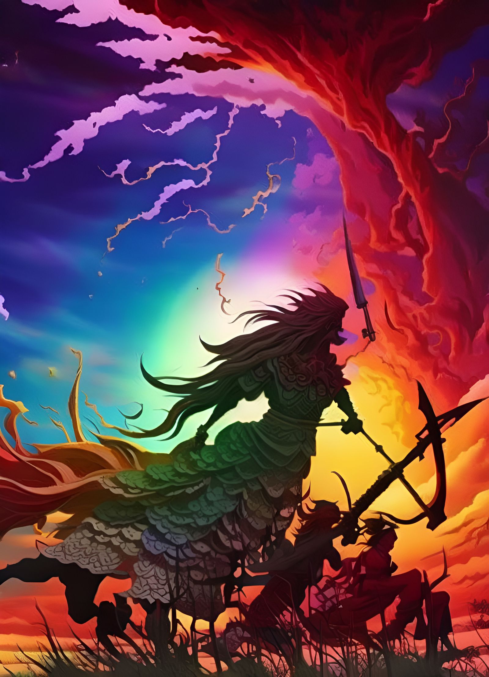 Rainbow Skull Explosion with Clockwork Gears