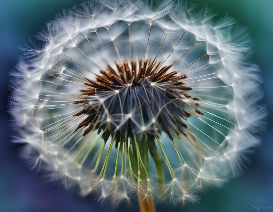 Dandelion Abstract Motion Blur in Deep Colors