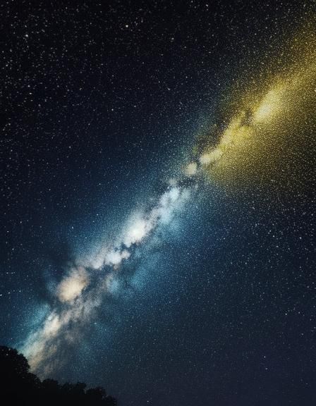 Abstract Yellow Stars Shining Brightly