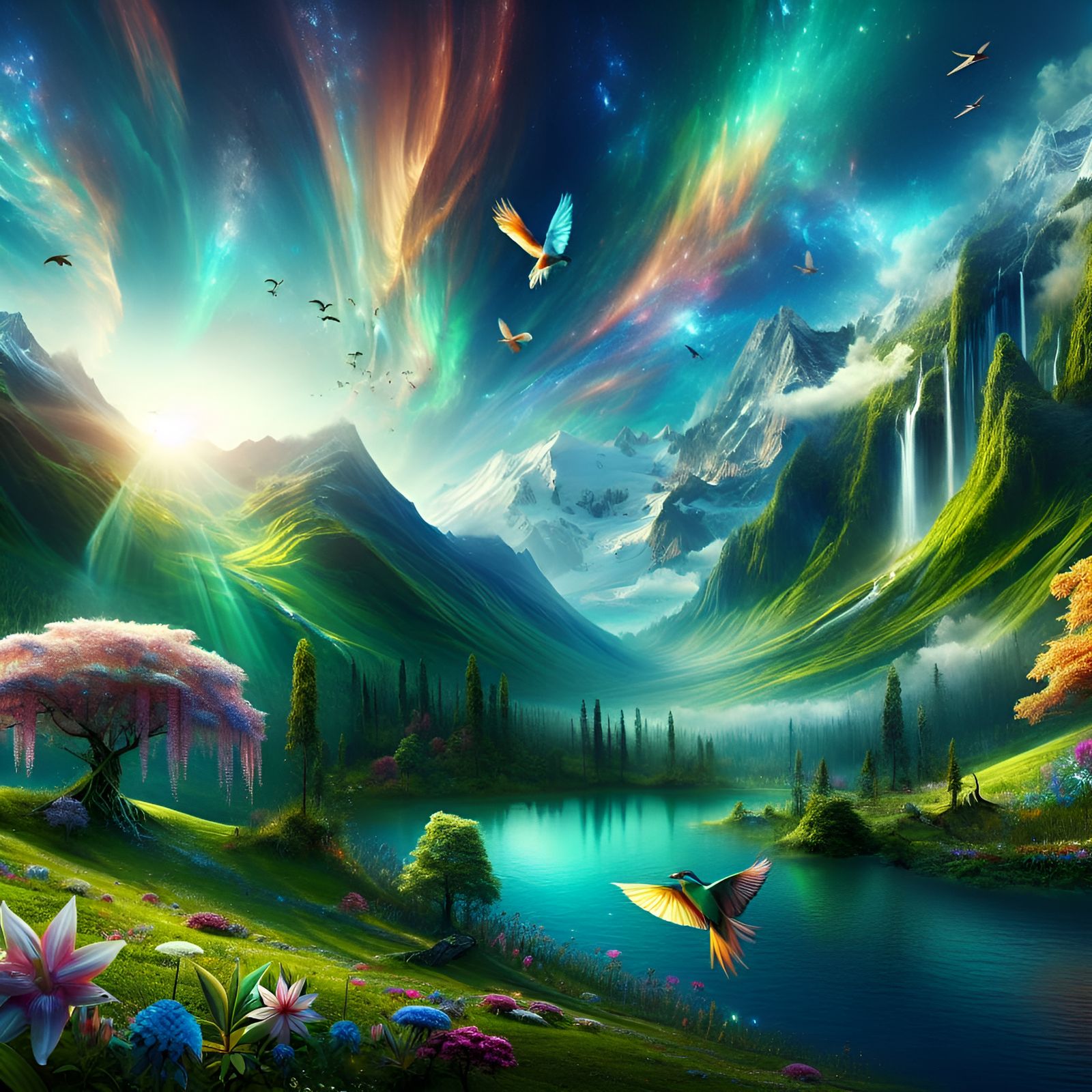 Humanity Witnessing Heaven Unfolding On Earth