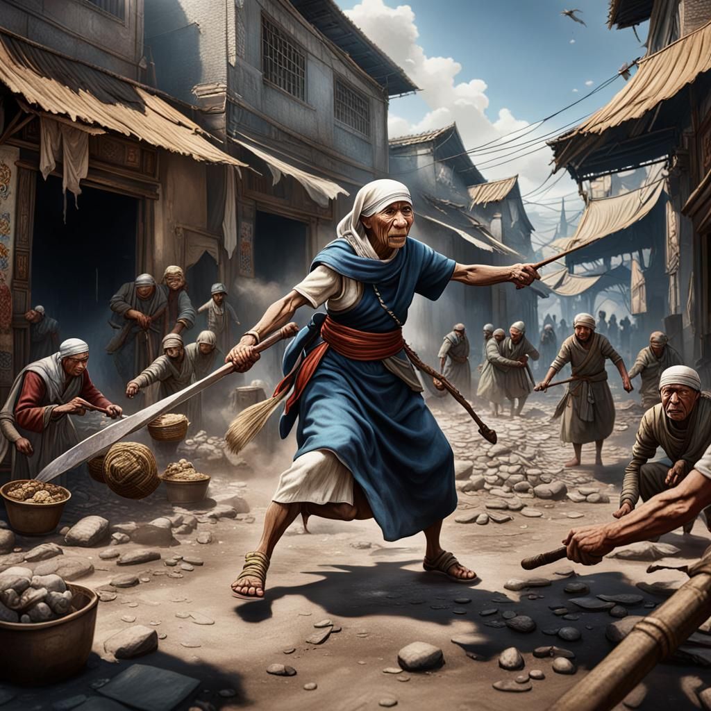 Mother Theresa fighting poverty