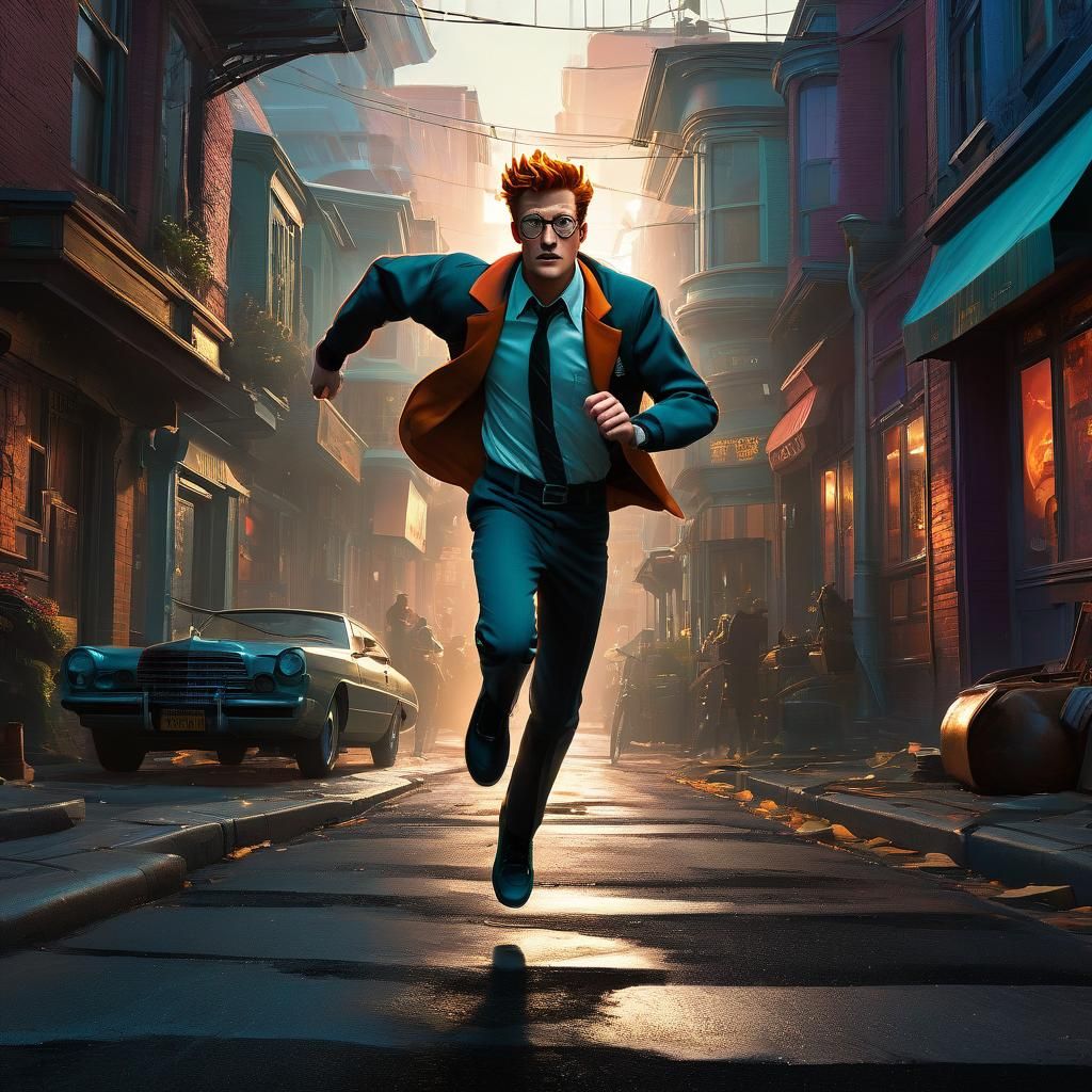 Philip J Fry's Unfortunate Run: Hyperrealistic Concept Art