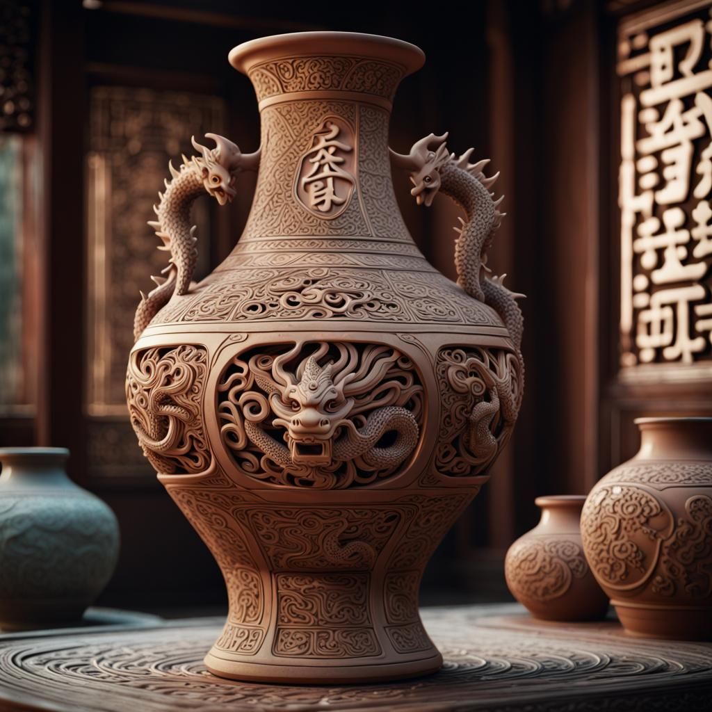 Inspiration Elixir: Ornate Chinese Dragon Vase