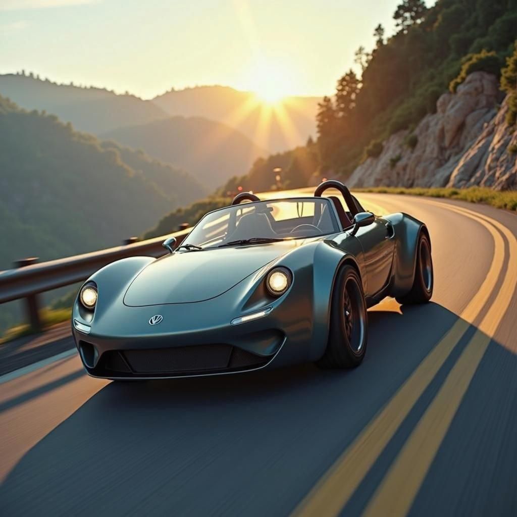 Lightweight Roadster Concept with Pop-Up Headlights