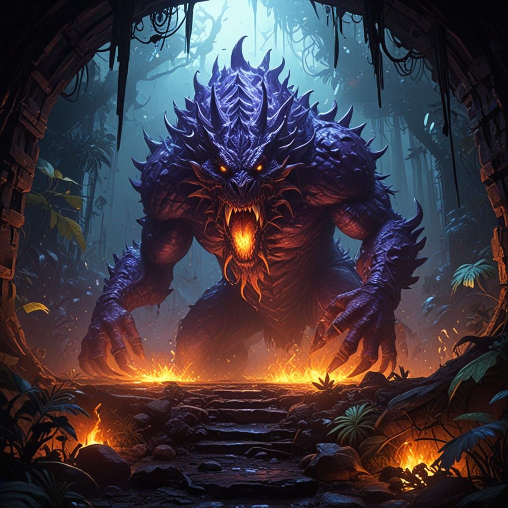 Surreal Jungle Beast Unveiled in Vibrant, Hyper-Realistic Ar...