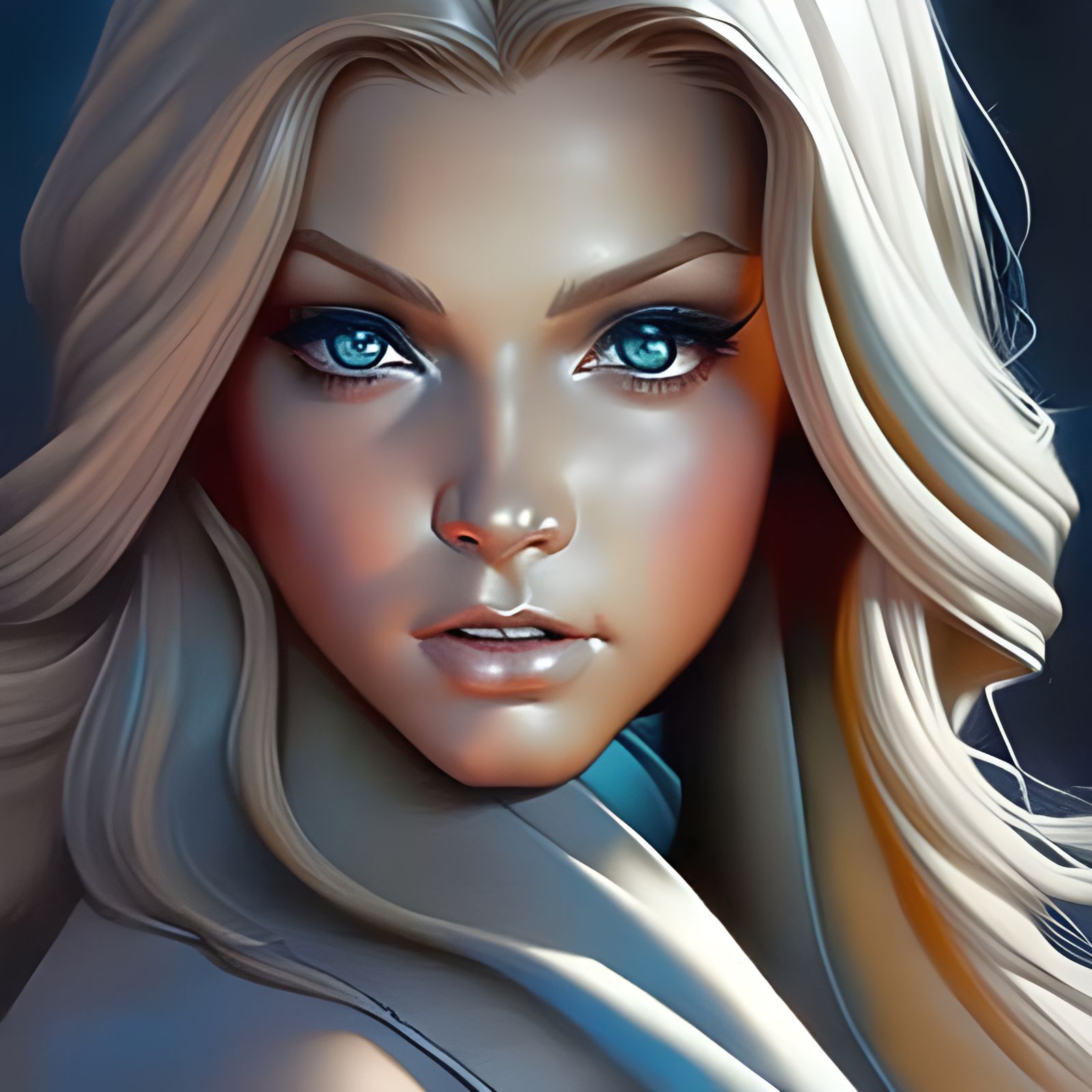 Hyperrealistic Digital Portrait in Artgerm Style
