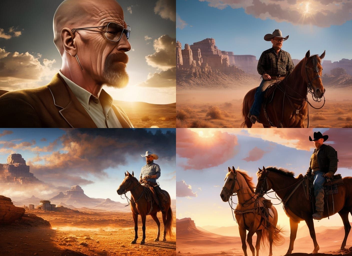 Heisenberg as Cowboy: Hyperdetailed Digital Art