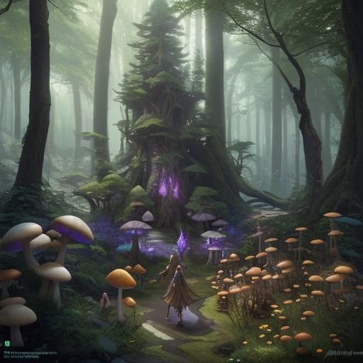 Enchanted Elves in a Fantastical Forest, Unreal Engine 5