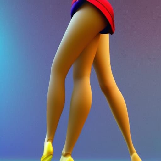 Cute Girl in Pixar Style 3D Digital Art