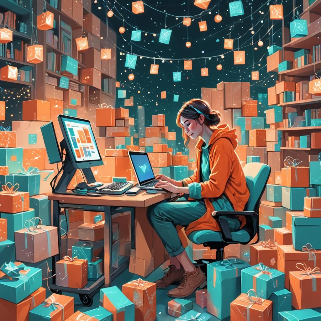 Whimsical Fantasy: Online Shopping Dilemma