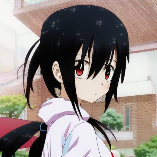 Cute Anime Girl Digital Illustration