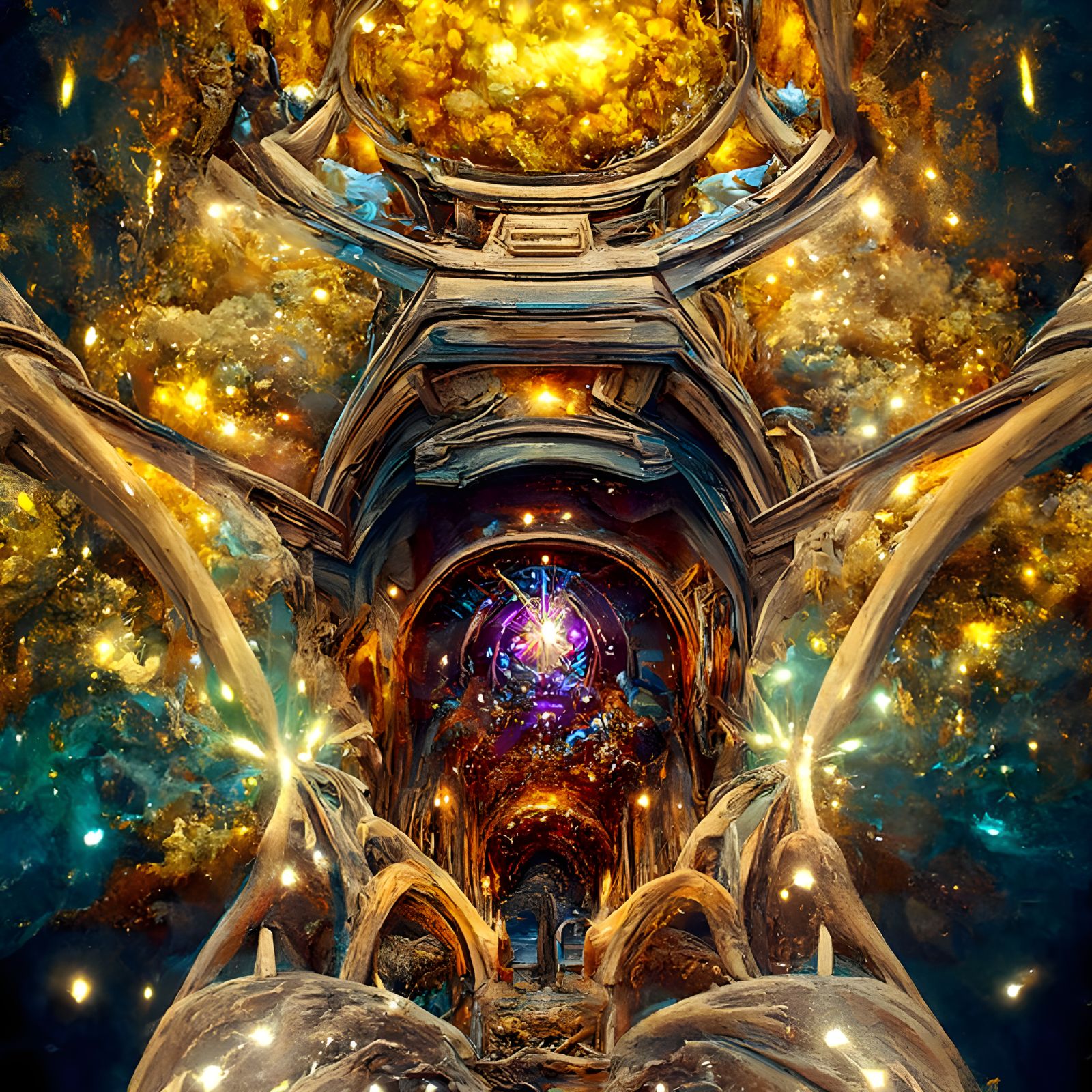 Cosmic Portal to Another Dimension in Digital Art