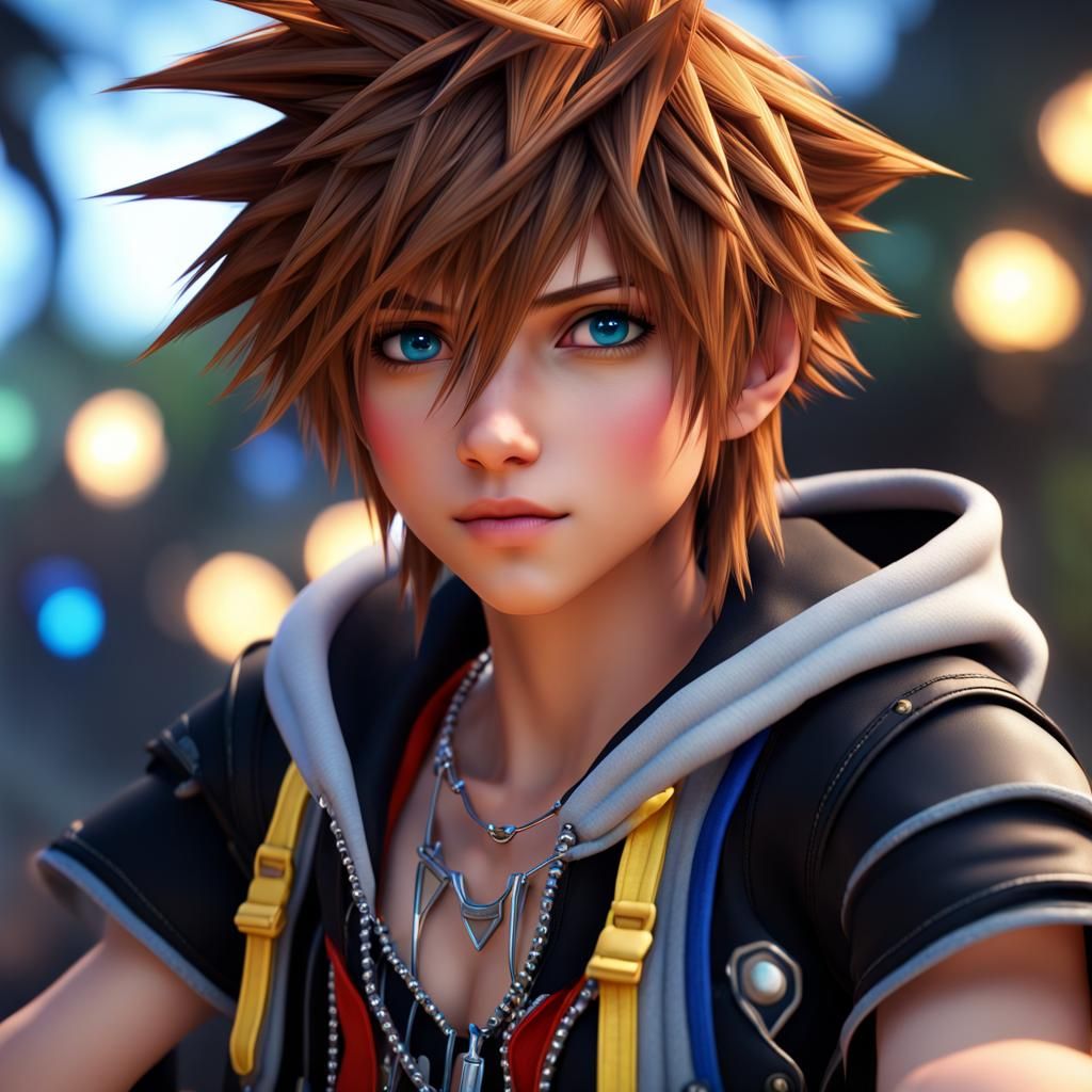 Hyperrealistic Sora from Kingdom Hearts in 8K