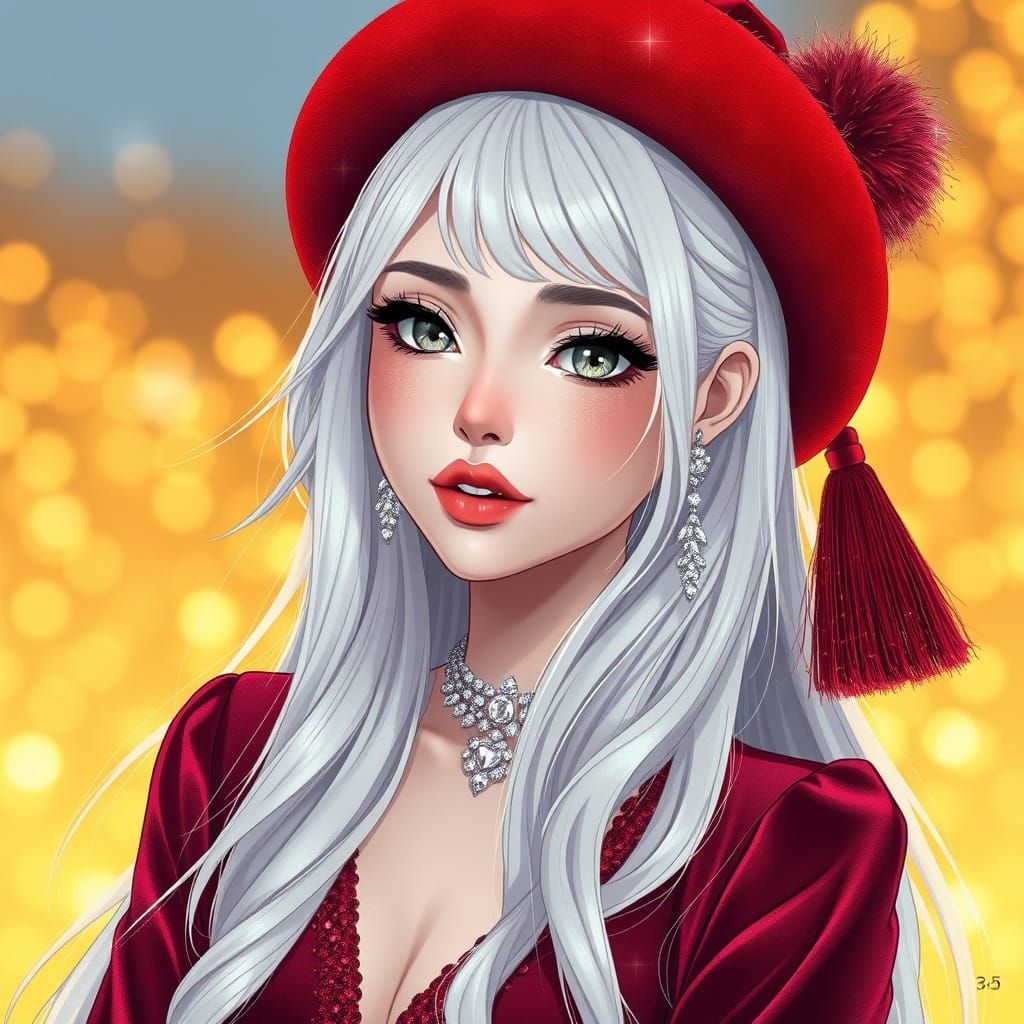 Glowing Goddess in Golden Evening Splendor