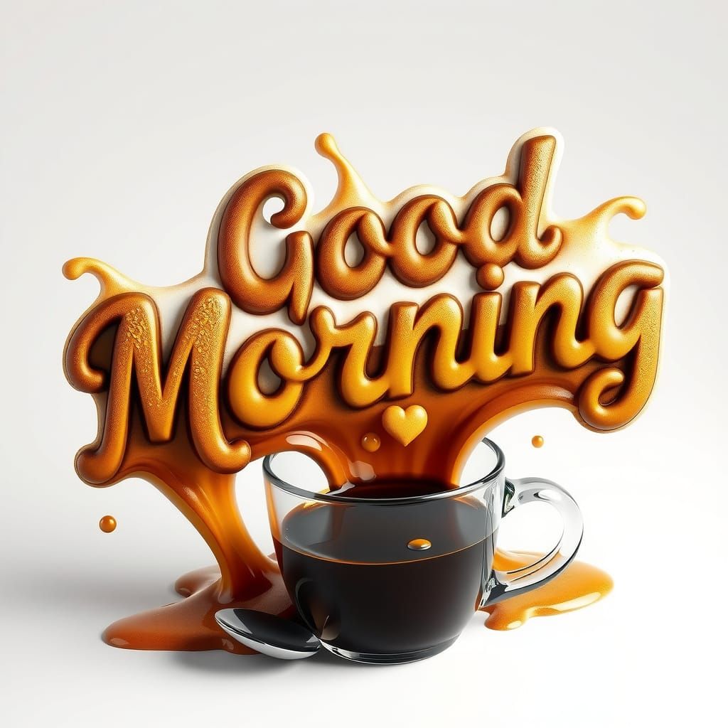 Hyper-Realistic Coffee Art: "Good Morning" in Foam