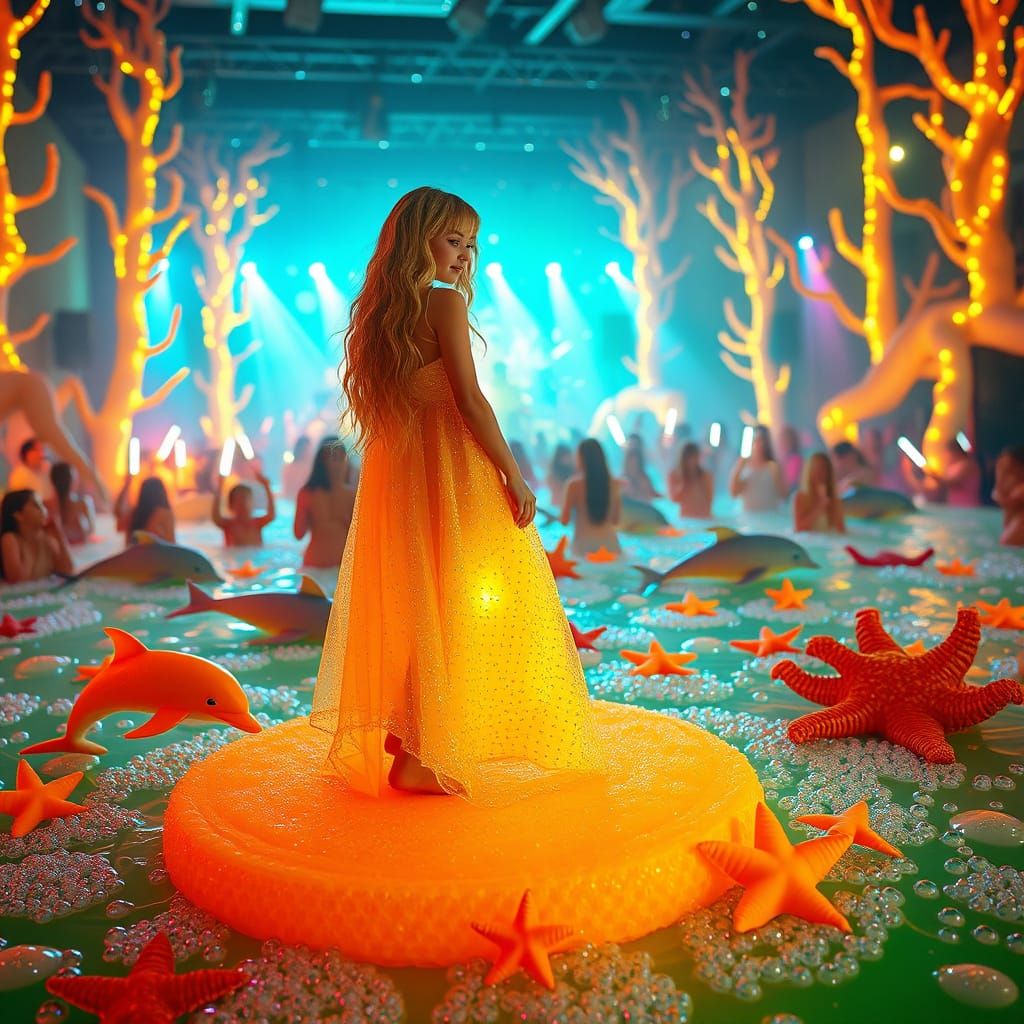 Dreamlike Concert in a Candy Coral Forest