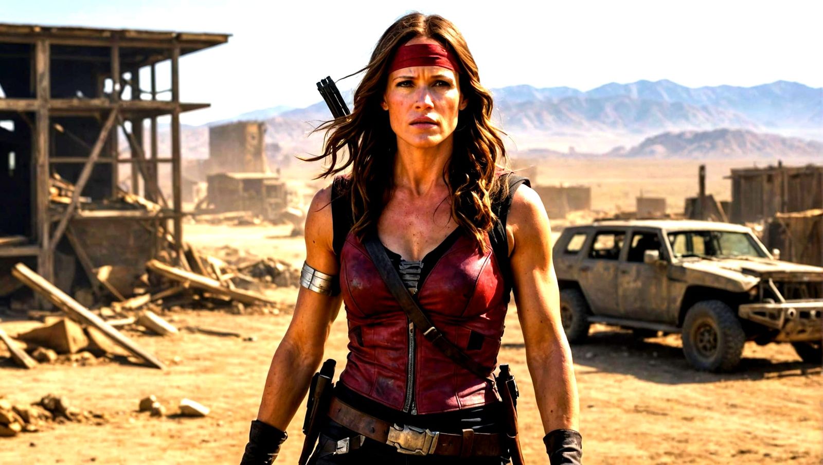 Elektra in Wasteland Setting