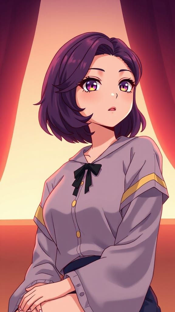 Anime Woman in Cinematic Lighting, Manga Style