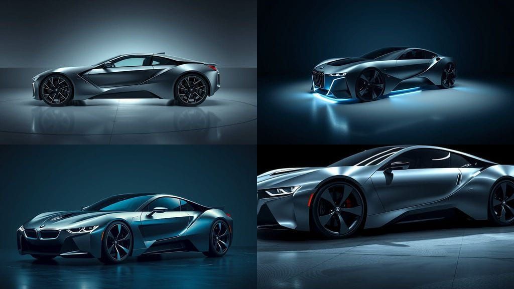 BMW VISION R Futuristic Concept Car in Grey