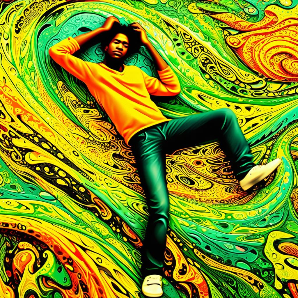 Nissi in Vibrant Graffiti Landscape