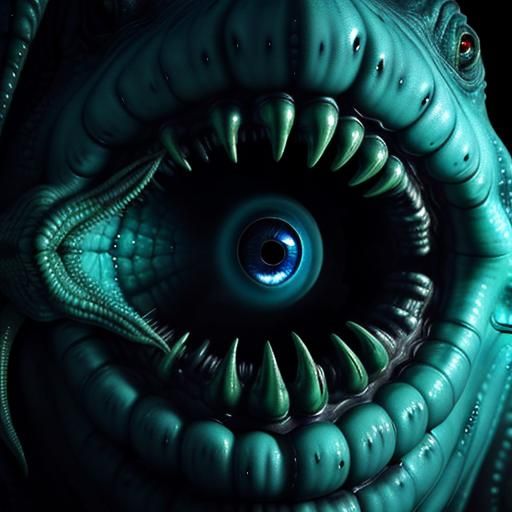 Cosmic Horror: Diver Meets Sea Monster