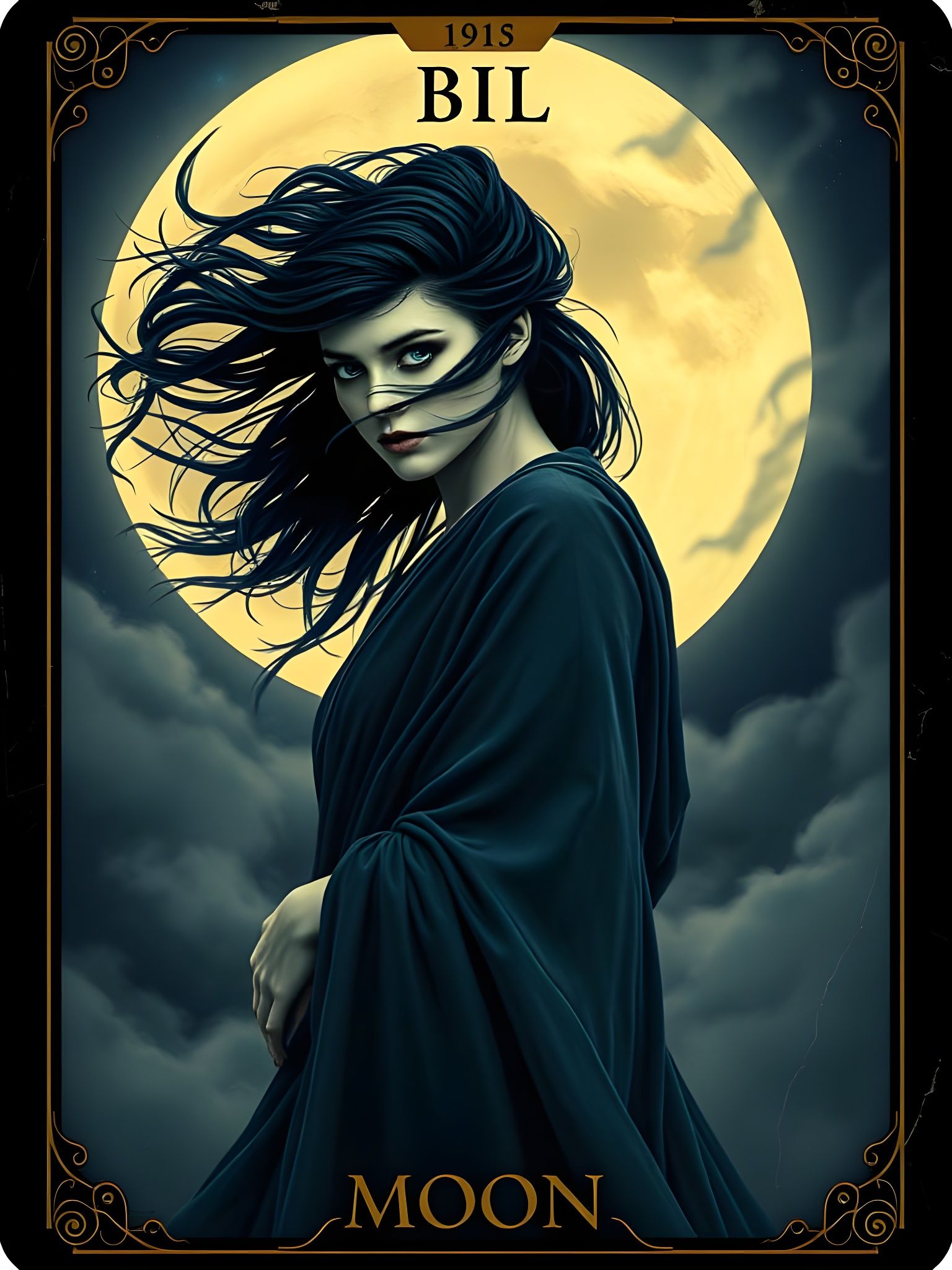 Norse Goddess in Cinematic Tarot Card Art