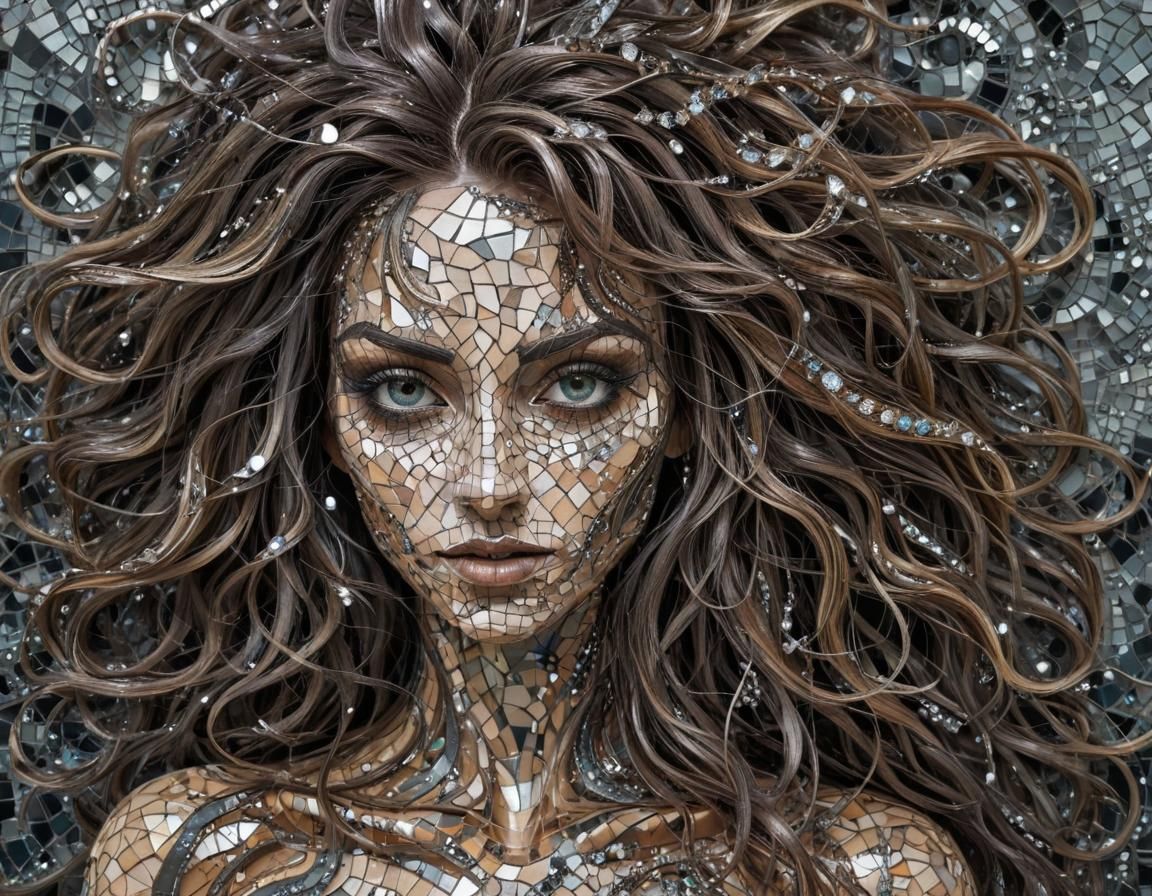Abstract Witch Fusion of Shapes and Textures
