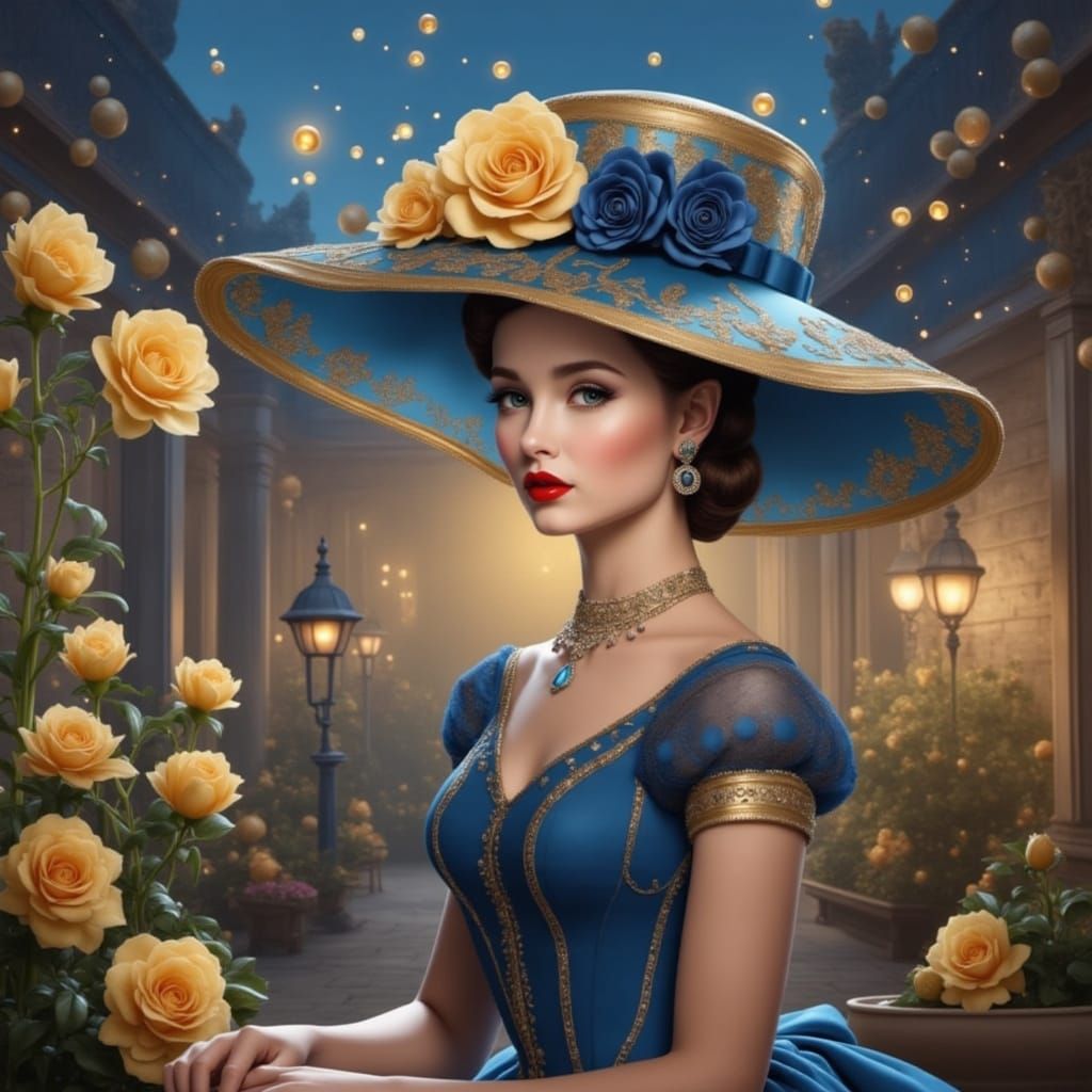 "Blue Hat Society" Paper Dolls