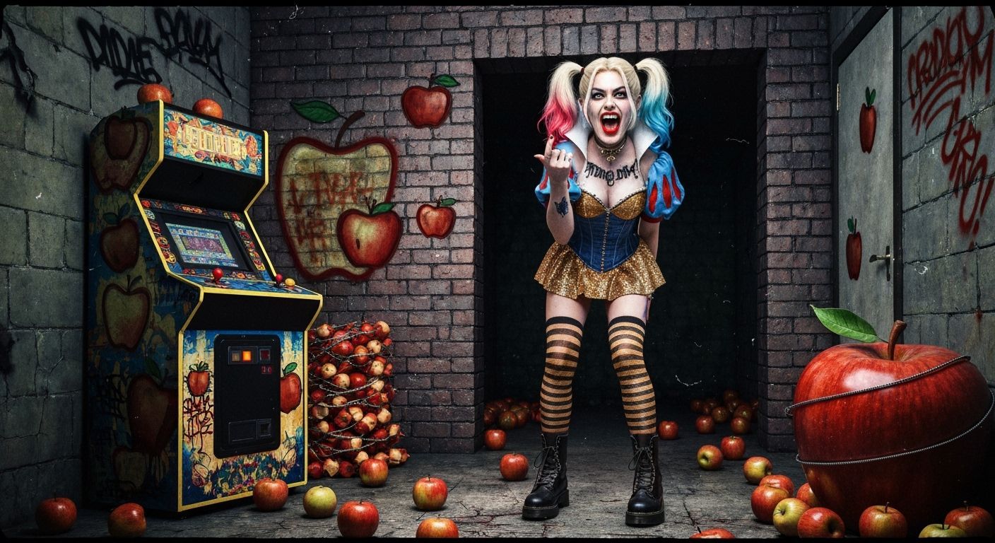 Harley Quinn as Villainous Snow White in Neon Lair