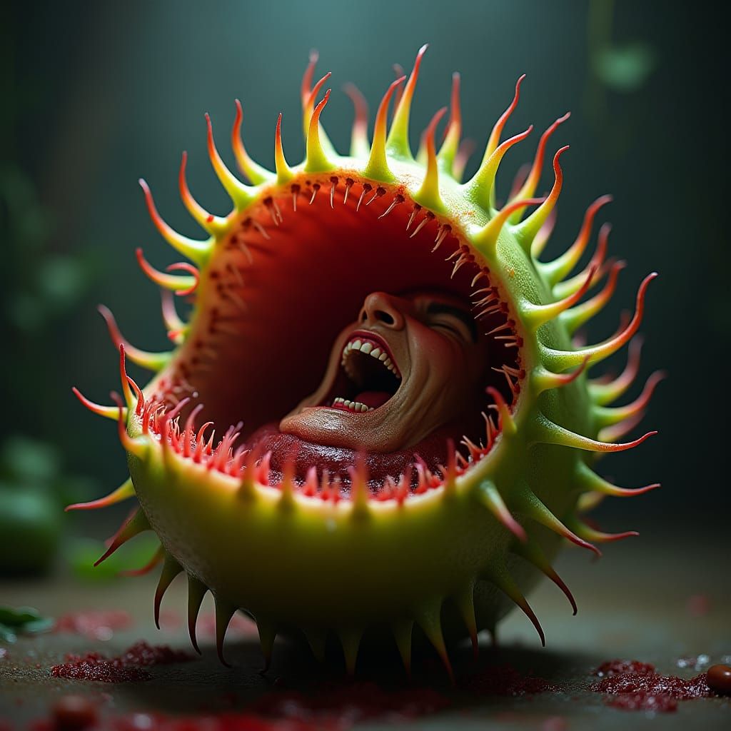 Horror Venus Flytrap Consumes Man