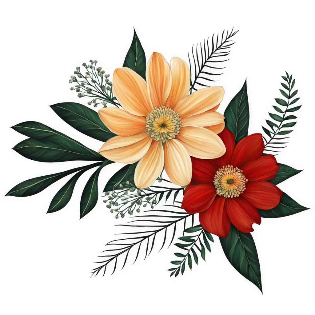 Detailed Floral Arrangement Generated by AI